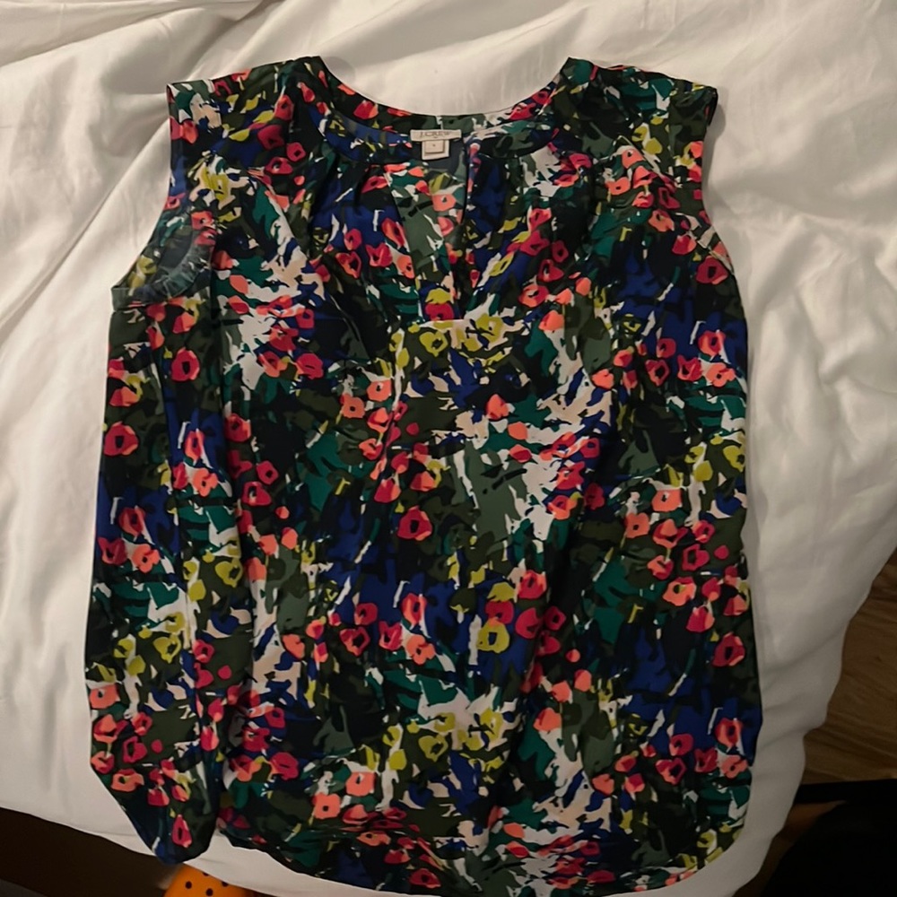 J Crew Floral Tank
